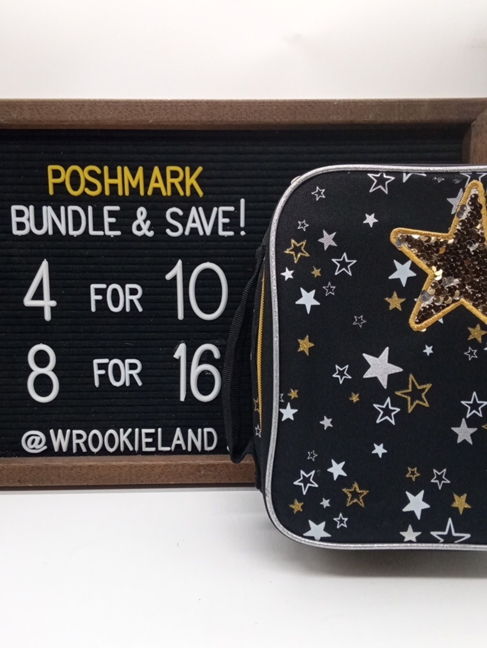 Star Sequin Black Lunch Thermos